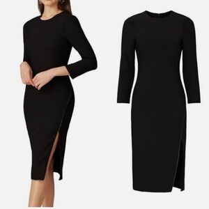 Likely Nika Black Long Sleeve Zipper Dress- 4/6